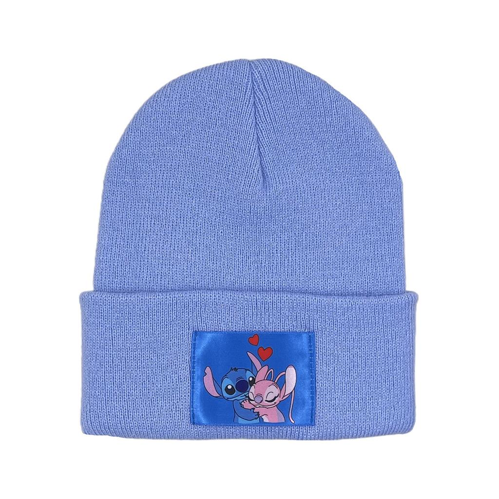Patch Pattern Stitch Cartoon Knit Hat With Breathable Fabric And Edge Rolled