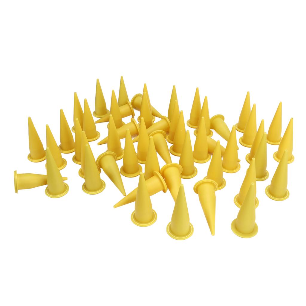 50 Stück Dichtmasse Kegeldüse PE Kunststoff Feine Spitze Wiederverwendbare Dichtungsdüse für Dichtstoffkleber