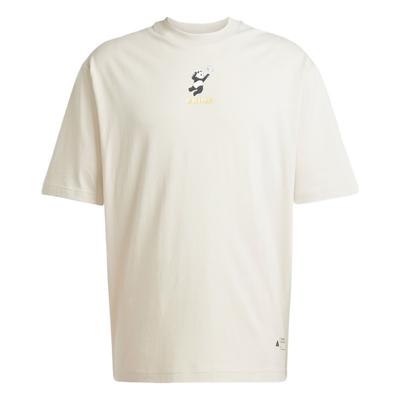 adidas Panda Jump Grafik T-Shirt Bequeme Mode Vielseitig Weich Einfarbig Kurzarm T-Shirt Unisex Oberteile Miracle-Bauxite-Braun JZ3289