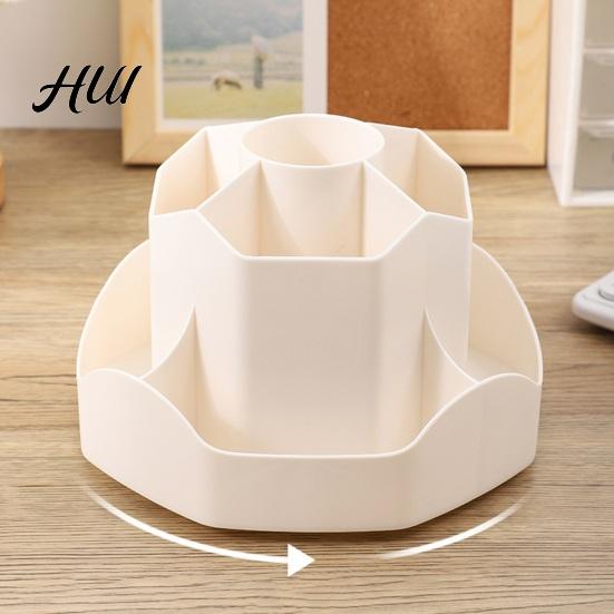 Rotating Art Supply Organizer Pen Holder with 9 Compartments, 360 Degree Silent Smooth Spinning Desk Caddy Pencil for Desk, Desktop Storage