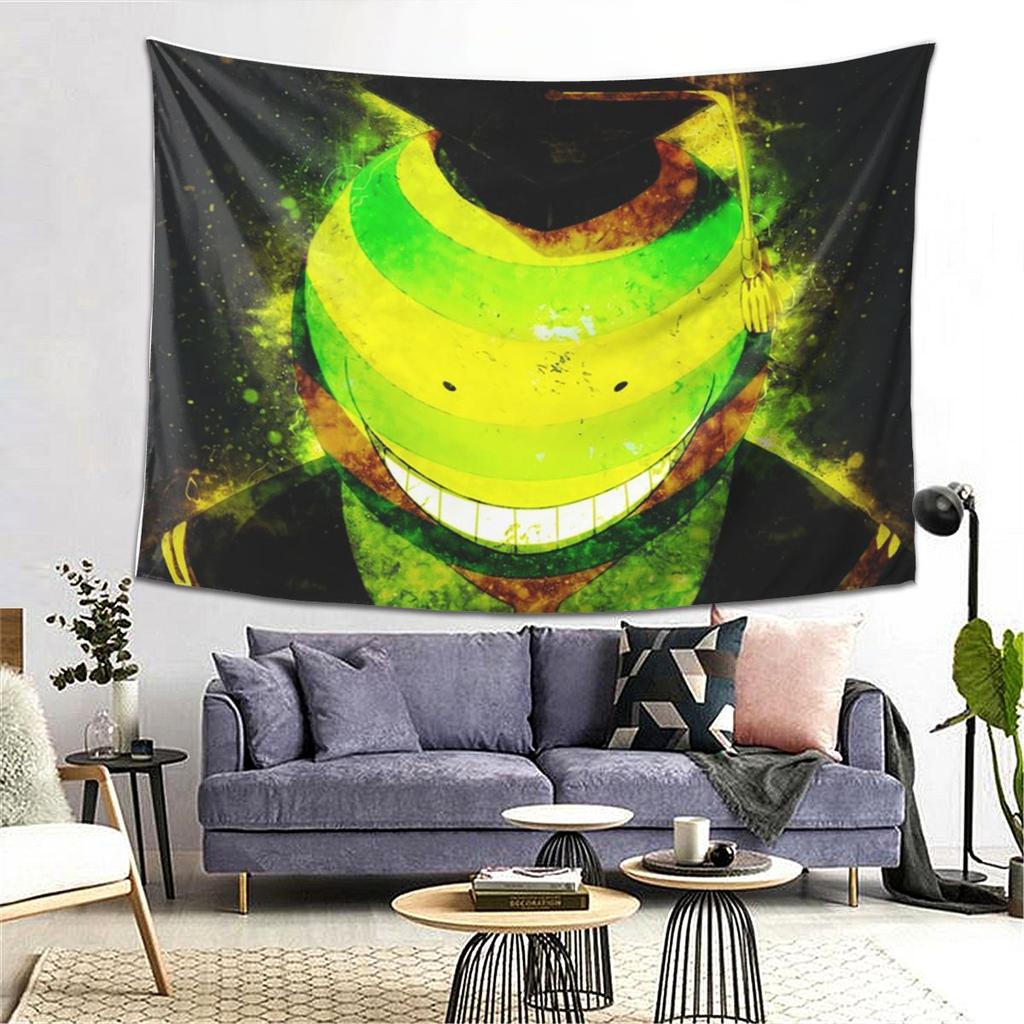 Assassination Classroom Octopus Koro Sensei Tapestry Wall Hanging Aesthetic Home Decor Tapestries for Dorm Room
