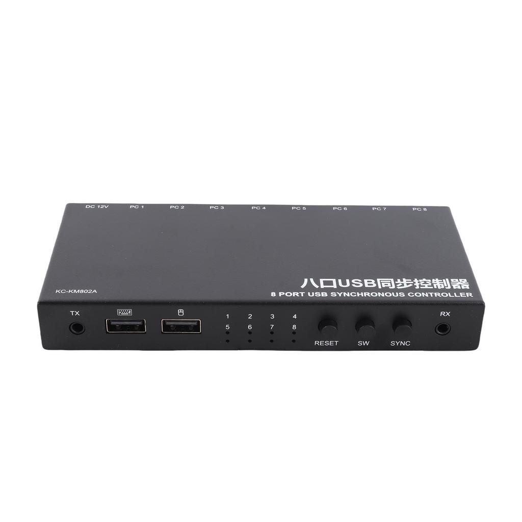 AIMOS 8 Ports USB Synchronizer USB Keyboard Mouse Synchronization Controller KVM Switcher Metal Shell Plug and Play