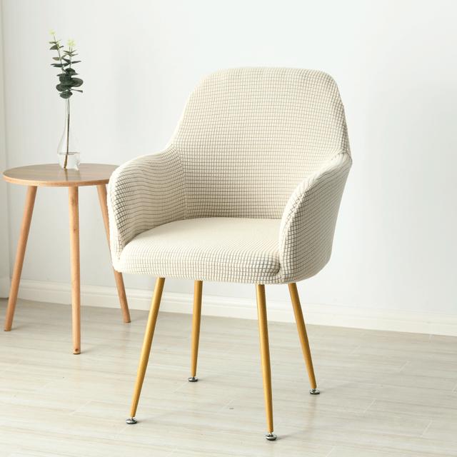 1 /6pc Polar Fleece High Arm Chair Cover High Sloping Dining Chair Covers House De Chaise Washable Seat Covers Hotel Home Banquet