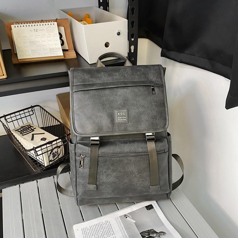 Dual Shoulder Bag, Men's Large Capacity Travel Bag, Fashionable and Trendy Korean Style, High School Student Schoolbag, Computer Backpack