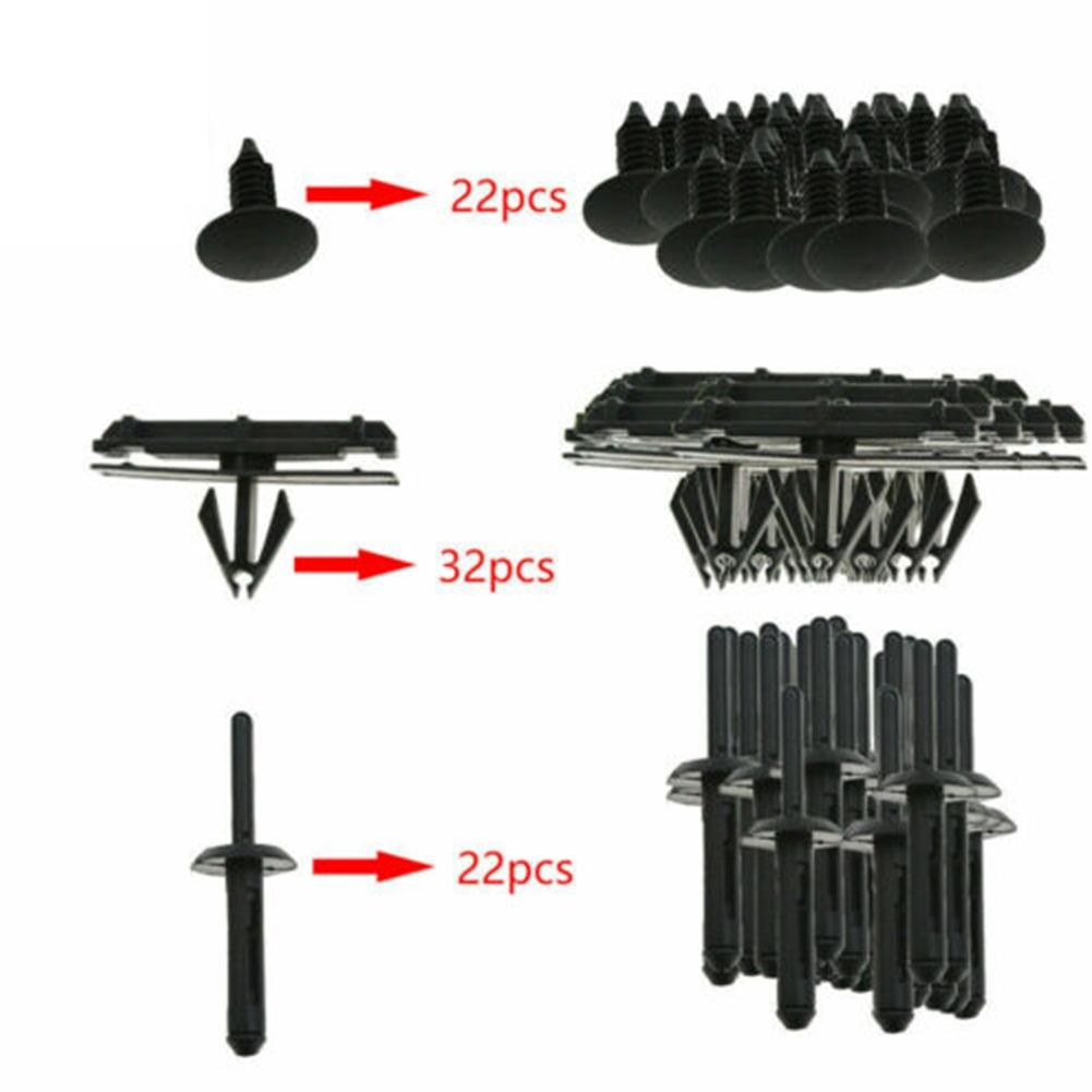 Car Fastner Clips Clips Interior Accessories 1 Set/78pcs Black