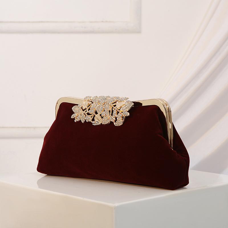 Modische Damen-Handtasche Diamant-Design Zarte Abendtaschen Dinner Jubiläum Hochzeitsfeier Clutch-Taschen mit langer Kette