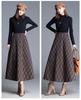 Chic High-Waisted Plaid A-Line Skirt - 2025 Autumn/Winter, Long Length, Women's Cozy Fashion