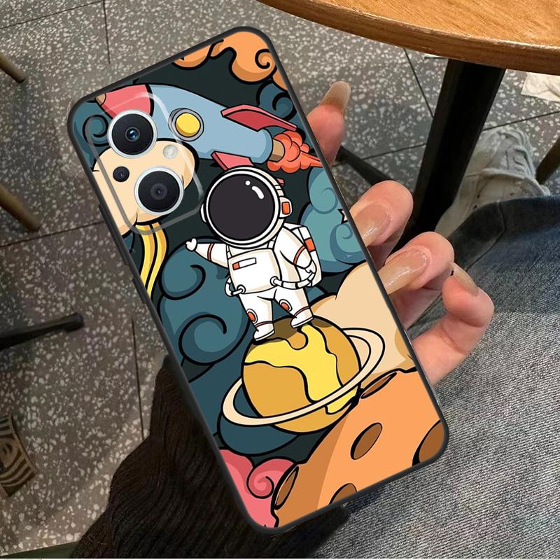 Cute Galaxy Astronaut For OPPO Reno 7 8 Lite 8T 14F 13F 11F 12F 10 11 12 13 14 Pro OPPO Find X9 X8 X5 X6 Pro Case