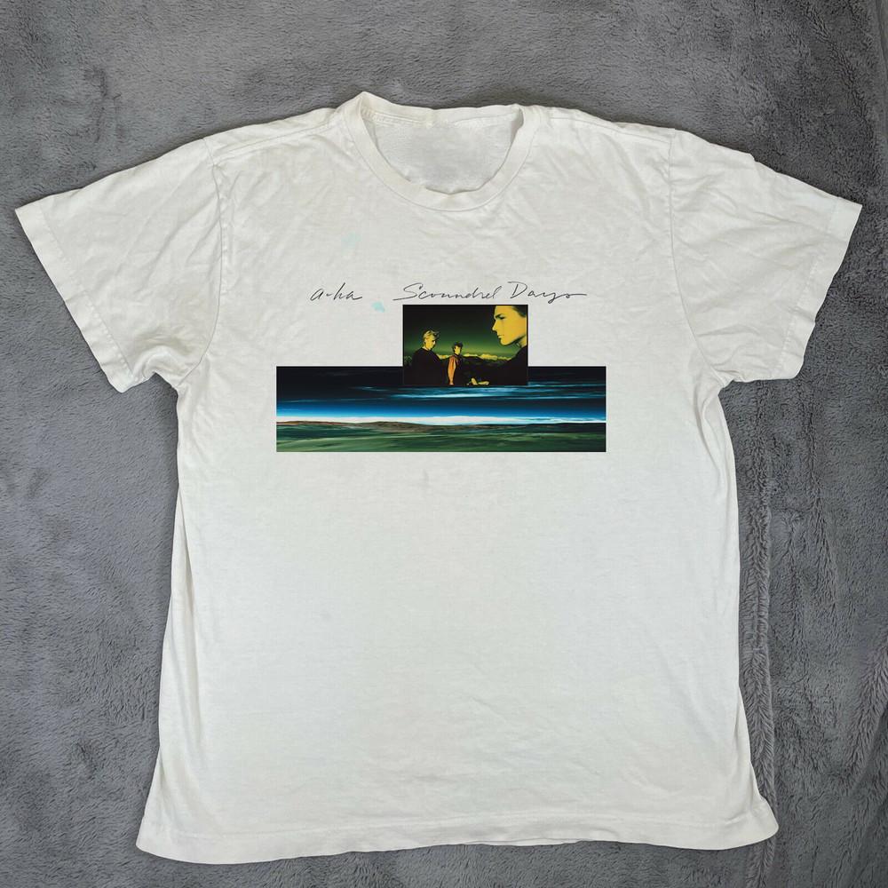 AHA band Scoundrel Days White Cotton T Shirt Full Size S5XL Unisex T-Shirt XL