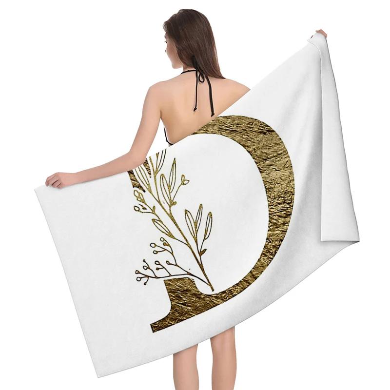 

1pc Flower wreath letter pattern Pattern Beach Towel,Ultra-Fine Fiber Beach Blanket,Highly Absorbent Bath Towel,Suitable W30*H60(CM)