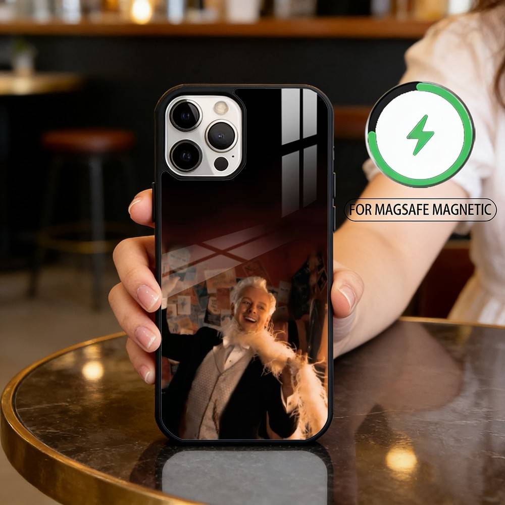 

C-Cartoon G-Good O-Omens Phone Case For iPhone17,16,15,14,13,12,11 Plus,Pro Max Magnetic For Magsafe Wireless Charging iphone16e