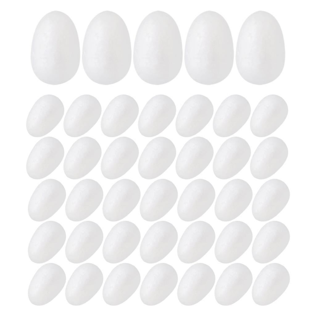 50Pcs Foam Painting Eggs Craft Egg for Easter DIY Decorations Kids Party Favors Holiday Wedding Halloween Harvest Festival Ghost