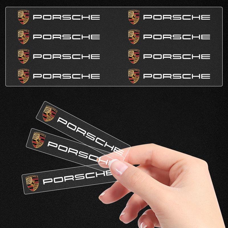 2/5/10Pcs Car Interior Random Stickers Car Steering Wheel Emblem Styling For Porsche Boxster Cayenne Panamera Macan Cayman 911 918 996 917 991