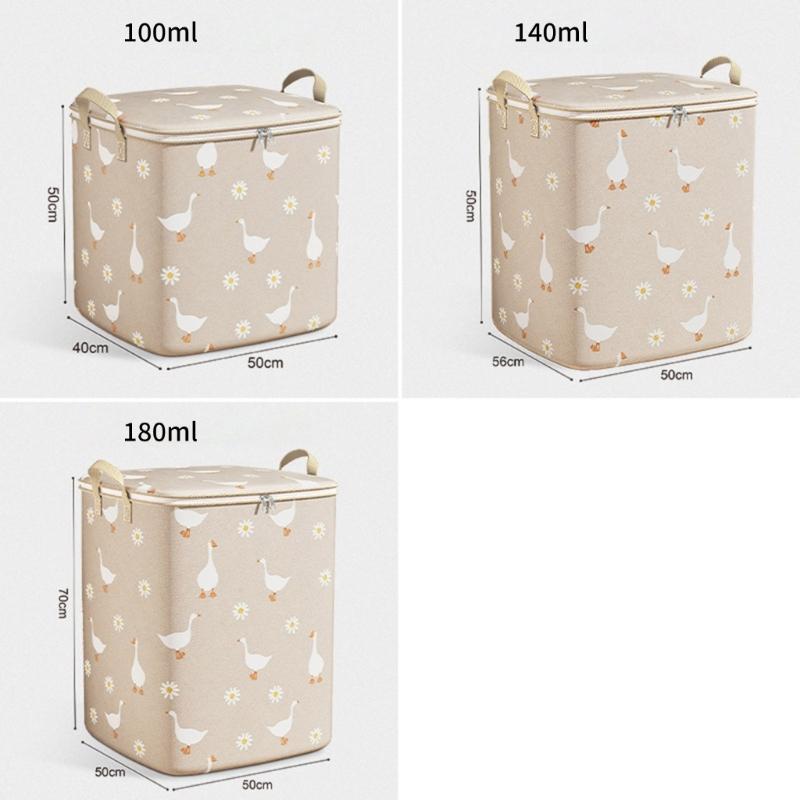 Oversized Clothes Organiser with Handle Reusable Nonwoven Fabric Seasonal Clothing Storage Container For Home Use