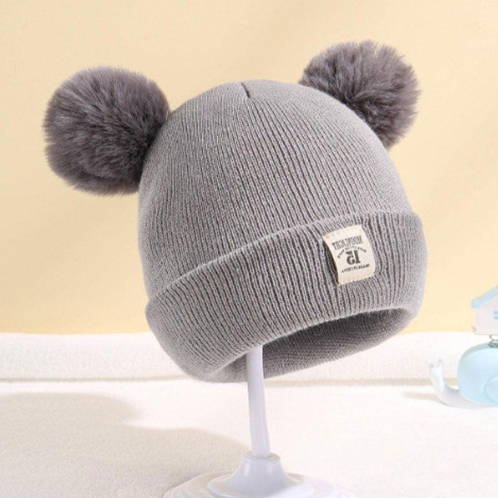 Ear Protection Kids Knitted Hat Warm Hat Scarf Set Winter Baby Beanie Cap  Toddler