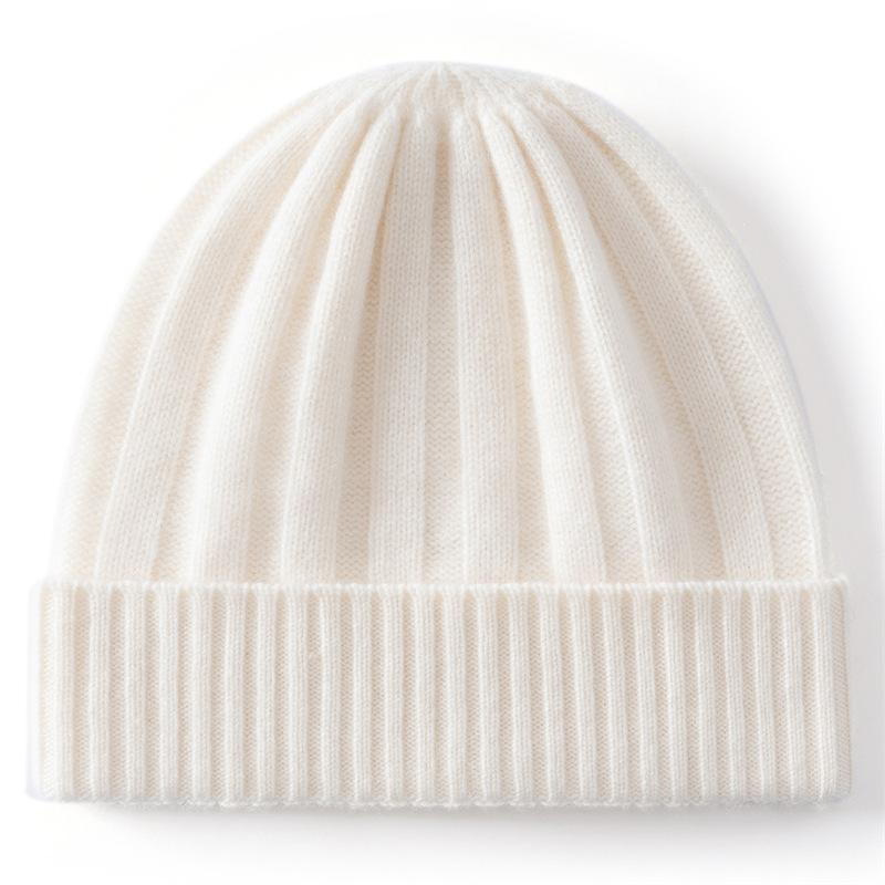 Cashmere Autumn and Winter New Cashmere Blended Pit Strip High Elasticity Simple Warm Ear Protection Cold-proof Cashmere Cap