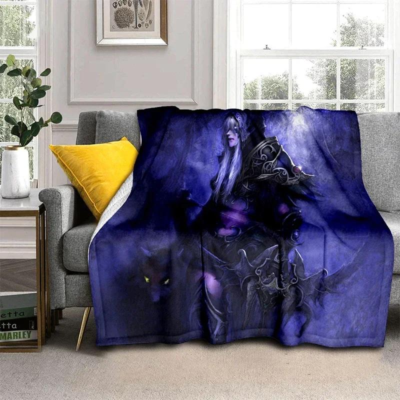 3D World Warcraft Super Burning Beauty Printed Blanket Creativity Super Soft Flannel Is Suitable For Sofa Or Bed Yoga Blanket