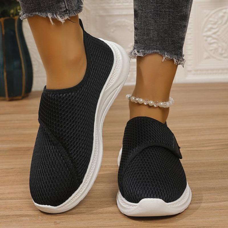 

Fashion Summer Mesh New Elderly Shoes Widened for Fat Feet Women s Shoes 43 чёрный
