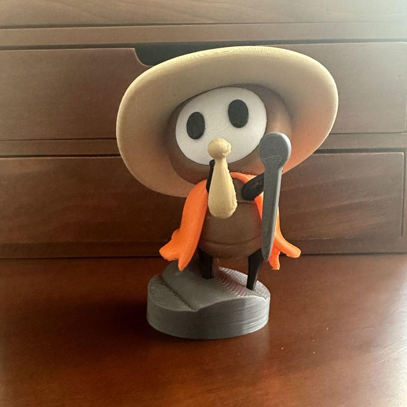 

Hollow Knight Шео 3D-печатная фигурка, Сделанная вручную из смолы коллекционная аниме-статуэтка, Игровой декор для стола, Подарок для фанатов