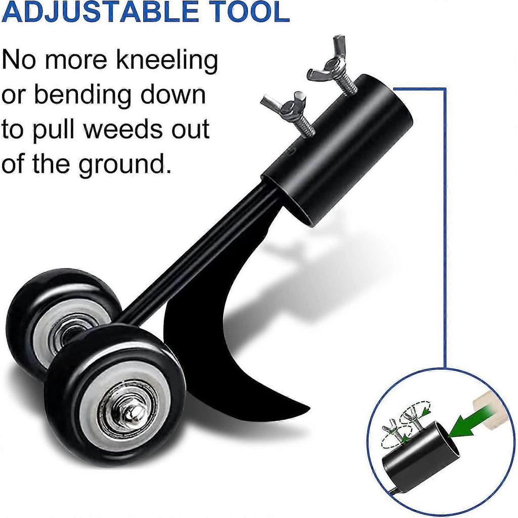 Cisea Manual Weeding Tool, Manual Weeder With Wheels, For Cleaning Between Stone Slab Patios And Lawns