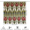 Floral Shower Curtain Botanical Print Nature Theme Bathroom Decor Vintage Style Waterproof Fabric Backdrop Home Textile Artistic