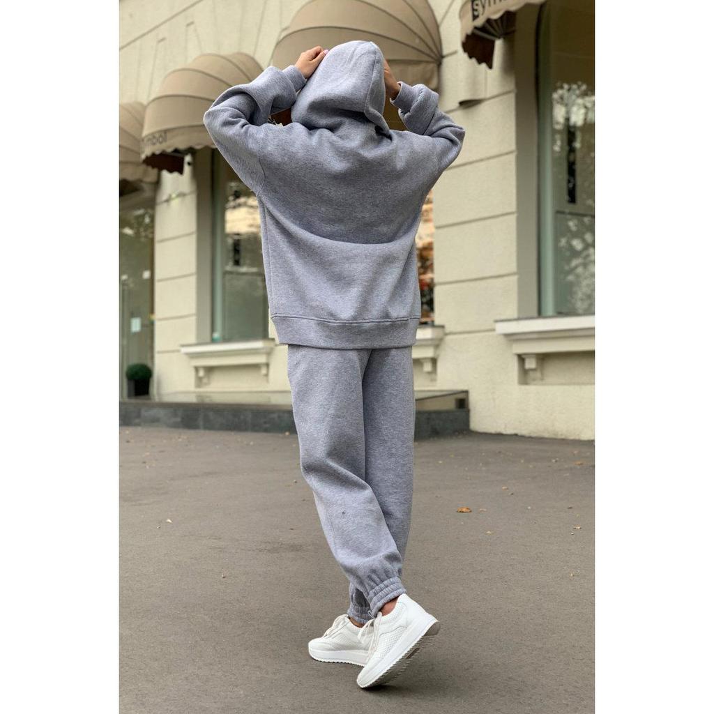 Women's Set Solid Color Hooded Sweatshirt Casual Trousers Two-piece Set