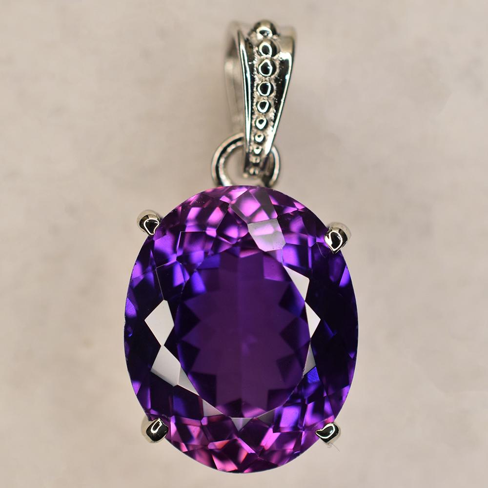 Naturfarbwechsel Saphir Anhänger 925 Sterlingsilber Edelsteine 29 Karat ZERTIFIZIERT my.pd-03-k