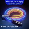 Super Fast Charging Rgb Gradient Data Cable With 66w Power For Apple Huawei Android Devices