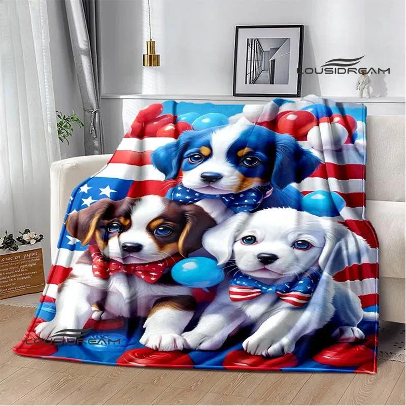 3D Cute dog printed blanket Flannel Warm blankets Soft and comfortable blanket bed linings cubre cama Birthday Gift