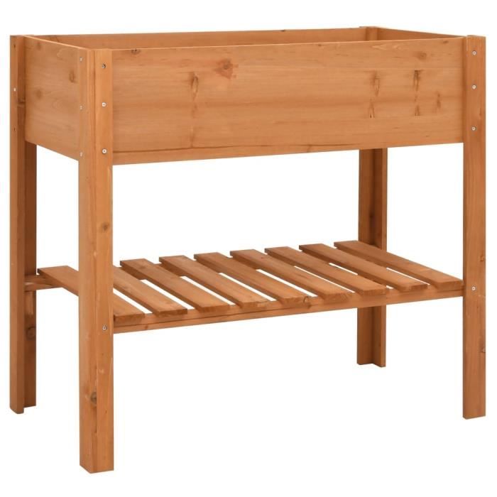 Jardinière - VIDAXL - 88x43x80 cm - Bois de sapin - Capacité 20 kg - Rectangulaire