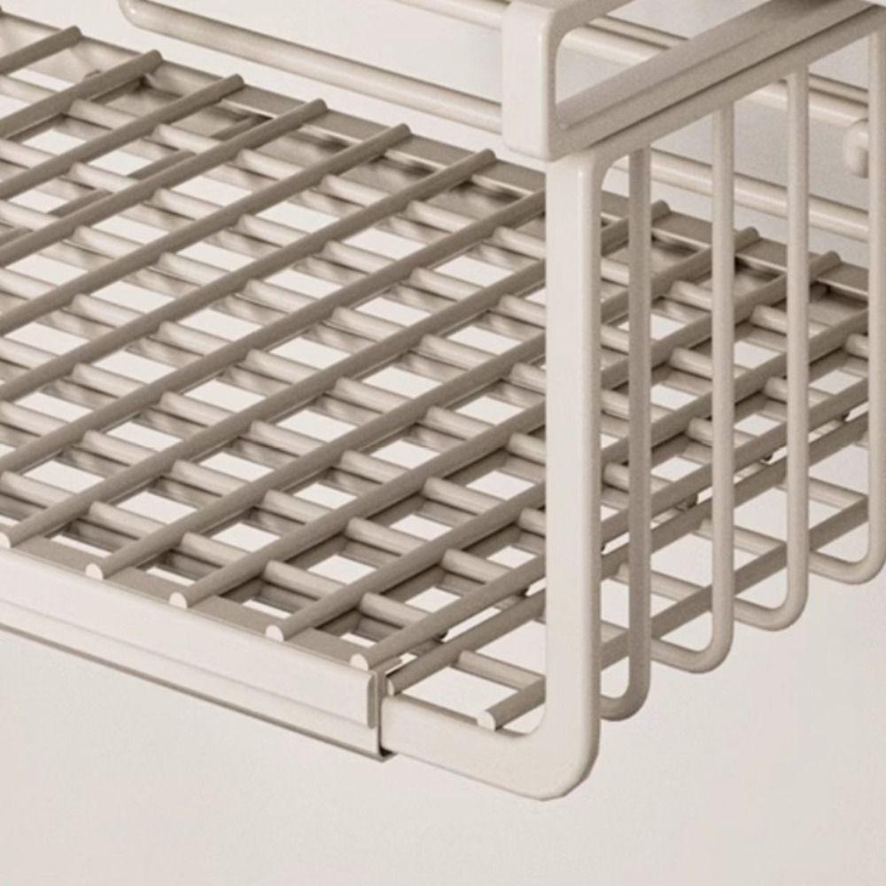 Carbon Steel Under Cabinet Storage Rack Adjustable Wall Wardrobe Storage Basket  Cabinet