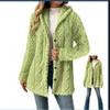 Womens Hooded Fleece Cardigan Long Sleeve Warm Oversized Coat Fall Winter Casual Outerwear