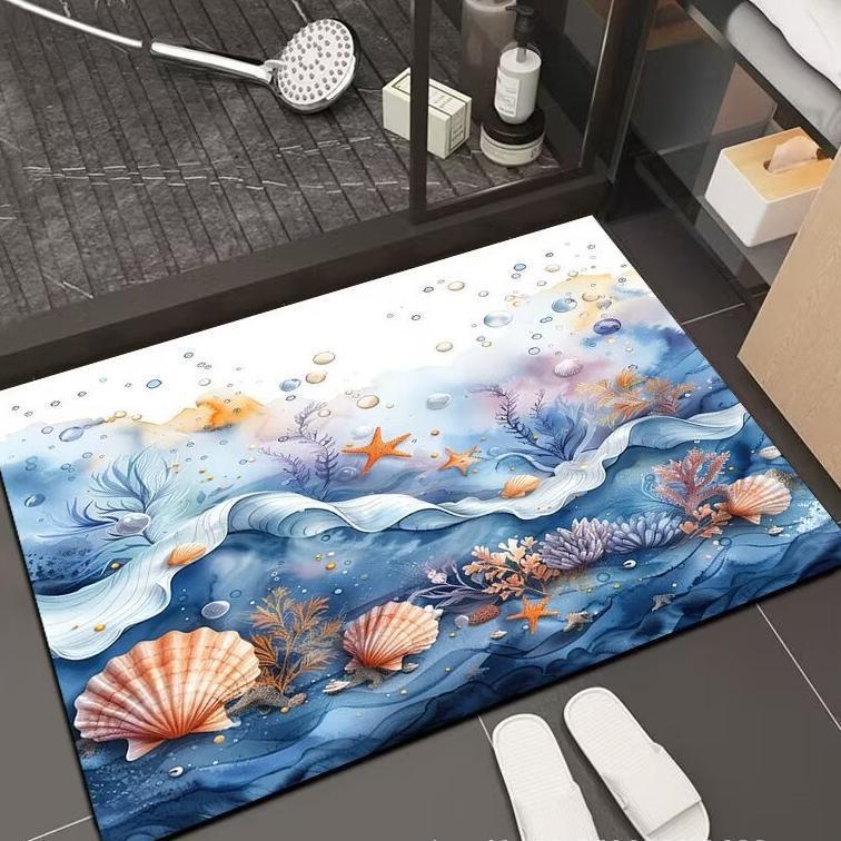 Diatomaceous Earth Non-slip Quick-dry Bathroom Mat – Water Absorbent & Dirt-resistant