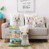 Cute l-Inoue Anime Toro Pillow Covers Cartoon Sofa Decorative Home Double-sided Printing Short Plush Cute Cushion Cover