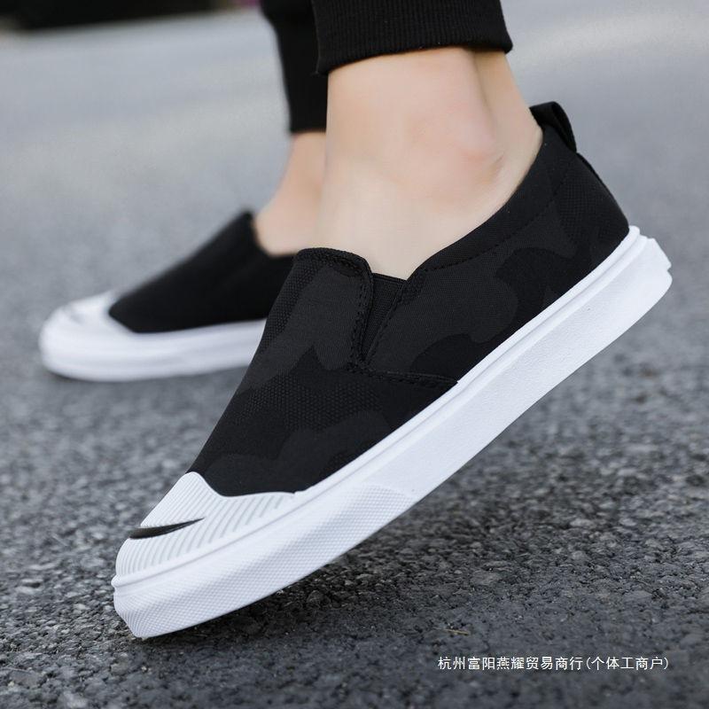 Pantofi de pânză noi de vară pentru bărbați 2024, versiune coreeană de pantofi casual pentru studenți, pantofi de pânză leneși cu un singur pedal, pantofi la modă pentru bărbați