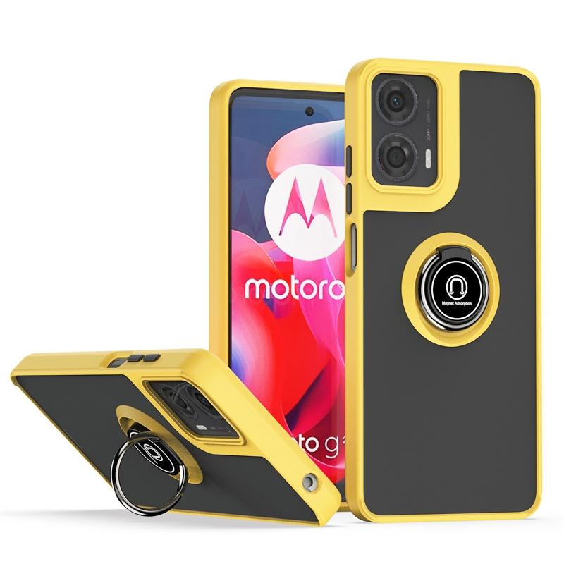 For Motorola Moto G04 G24 Case Magnetic Ring Holder Shockproof Armor Phone Case For MotoG04 MotoG24 G 04 24 Hard PC Back Cover
