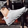 Men Women Fashion Blade Shoes Knitted Mesh Sneakers Light Breathable Casual Sneakers for Running Outdoor Sports Shoes