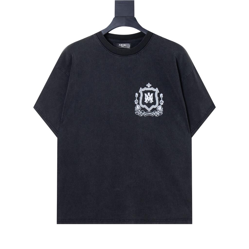 6508 Amiri 2026 Summer New Men's and Women's Loose High Quality Cotton Plus Size T-shirt Couple T-Shirt
