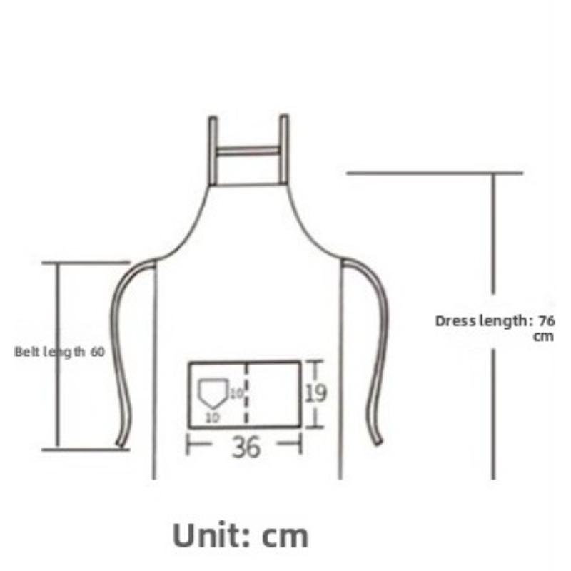 1pcs Waterproof Oil-Resistant Apron Home Kitchen Cooking Apron Workwear for Restaurant/Coffee/Milk Tea Shop