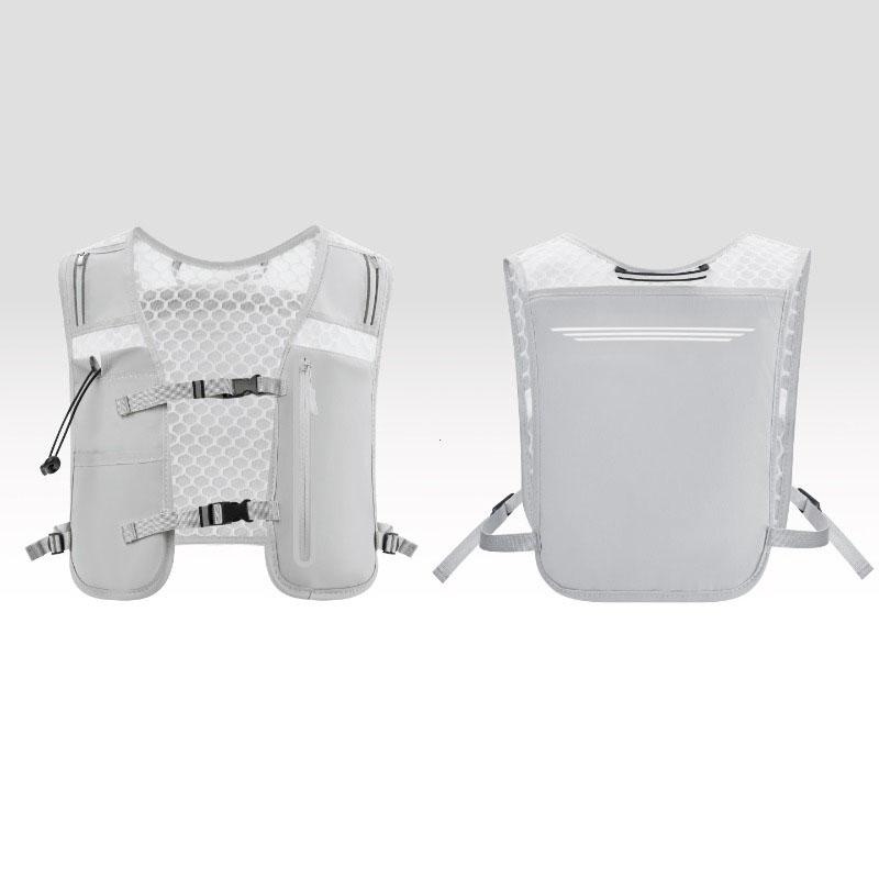 

Hydrating Vest for Cycling Running Outdoor Hiking Marathon Sports - Portable Water Bag Bicycle Backpack Ultralight Breathable серый