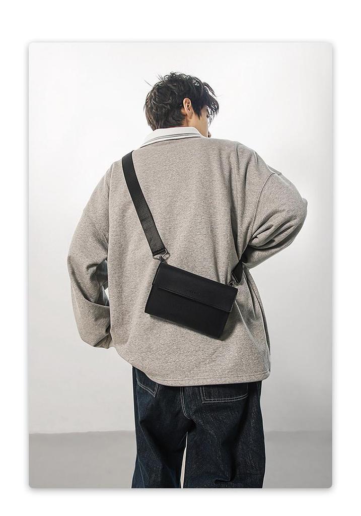 Unisex Korean Style Trendy Square Crossbody Bag Neutral Shoulder & Phone Envelope Bag