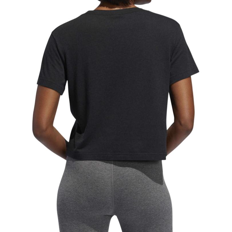 Adidas T Shirts Women's Black Crew Neck Moderate ED8158
