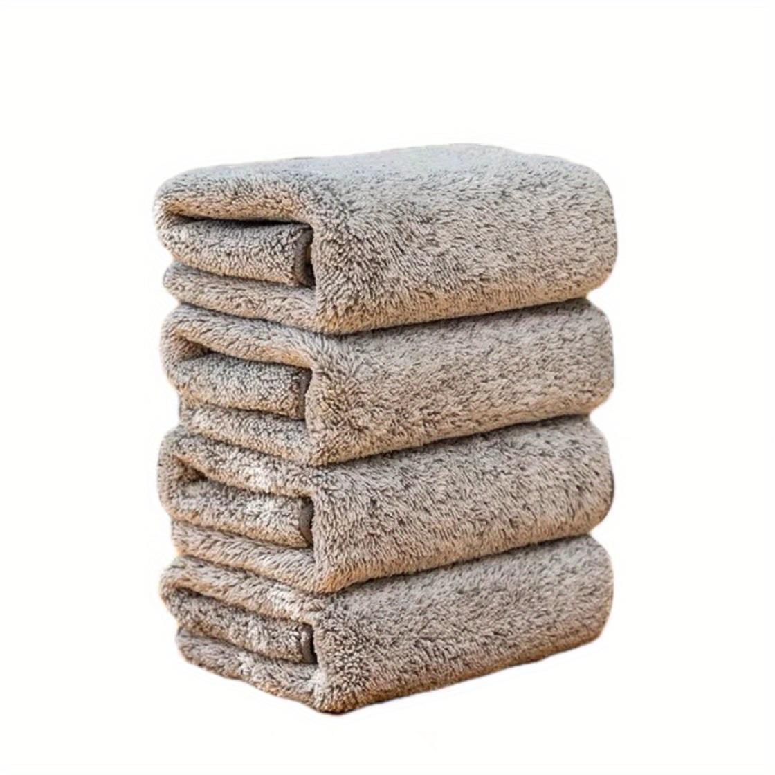 

5/10pcs Ultra-Absorbent Thickened Bamboo Charcoal Dishcloths - Lightweight, Oil-Proof, Quick-Dry Kitchen Cleaning Cloths for Ba