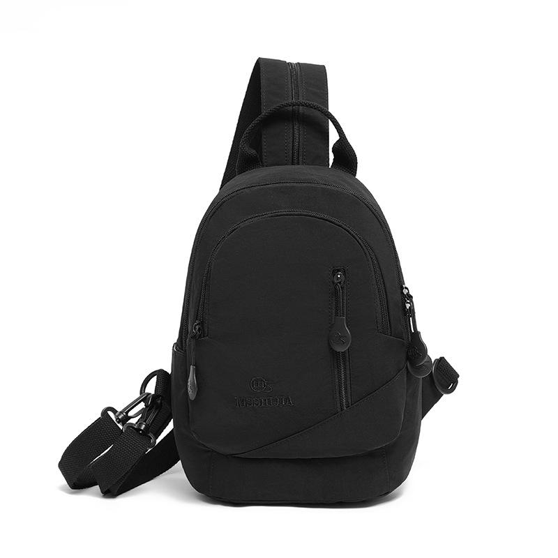 

Женский модный рюкзак многофункциональный большой вместимости многослойный рюкзак легкий повседневный для улицы путешествий нагрудная сумка, универсальная сумка через плечо чёрный