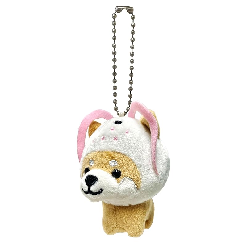 

[LamPlanning] Traveling Mameshiba key ring mascot ball chain back charm cute Fluffy dog Shiba Inu Mameshiba Healing (white shrimp version)