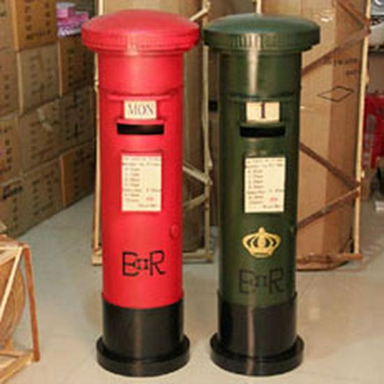Extra Large Retro British Tin Post Box for Bar, Cafe, or Home Decoration