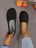 European and American Breathable Wide Toe Women's Slip-on Loafers