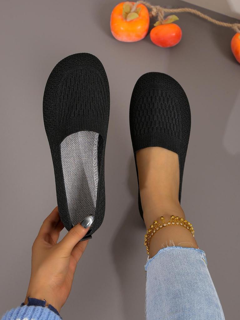 European and American Breathable Wide Toe Women's Slip-on Loafers