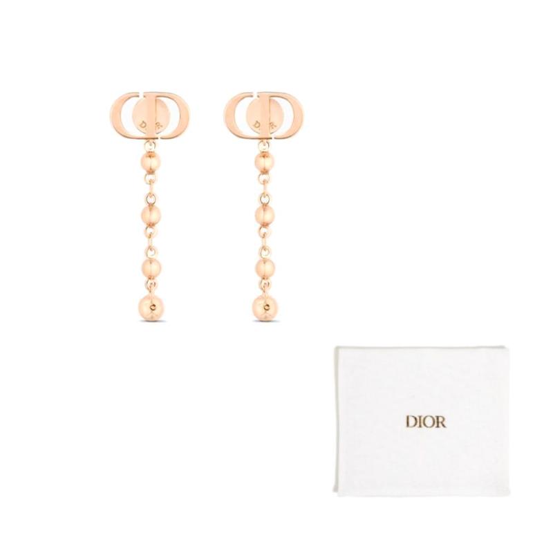 Dior Long Pendant Metal Earrings Women earrings Rose-Gold E2326WOMMTD15P