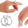 Adjustable Knitting Loop Crochet Loop Rings with Stiching Marker Open Finger Holder Rings for Faster Knitting Yarn Guide